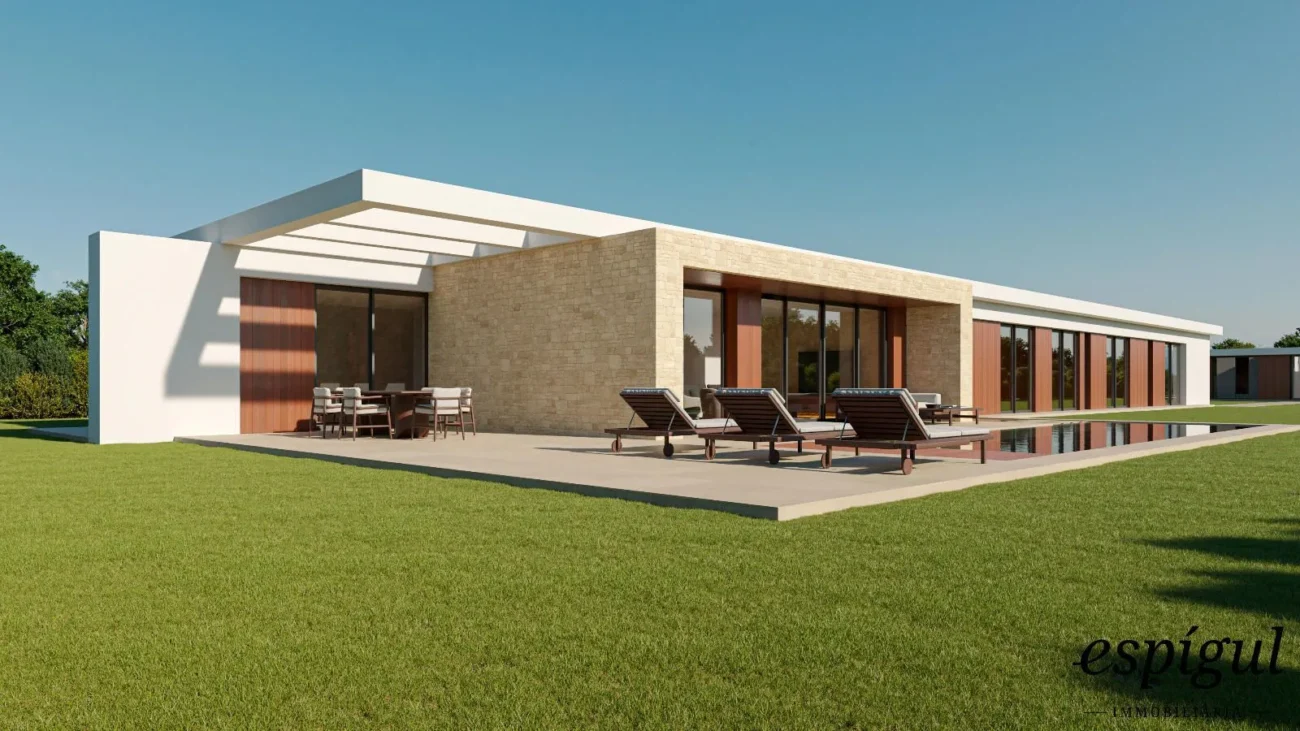 Villa neuve à vendre à Golf Masía Bach de plain-pied de 440 m2, sur un terrain de 1 800 m2