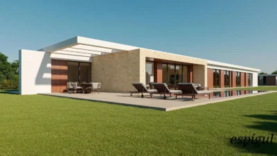 Xalet d’Obra nova en venda en el Golf Masia Bach en una sola planta de 440 m², en una parcel·la de 1.800 m²