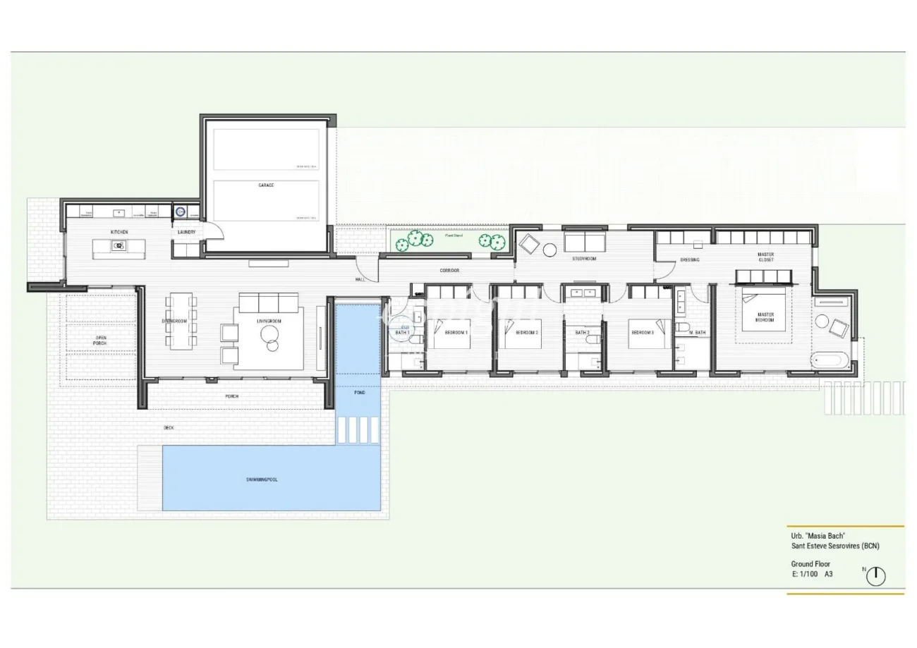Xalet d’Obra nova en venda en el Golf Masia Bach en una sola planta de 440 m², en una parcel·la de 1.800 m²