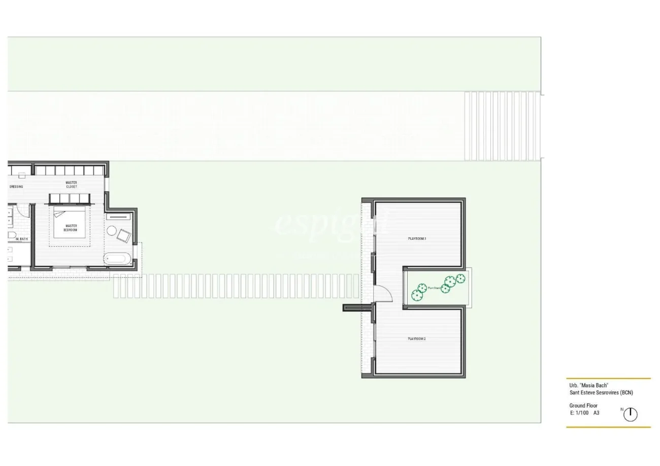 Xalet d’Obra nova en venda en el Golf Masia Bach en una sola planta de 440 m², en una parcel·la de 1.800 m²