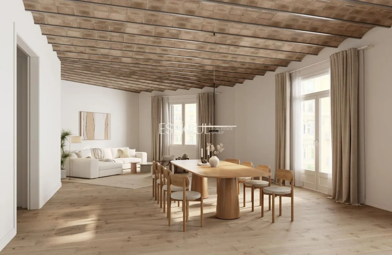 Logement exclusif avec une essence classique et un confort contemporain au cœur de l’Eixample Dret