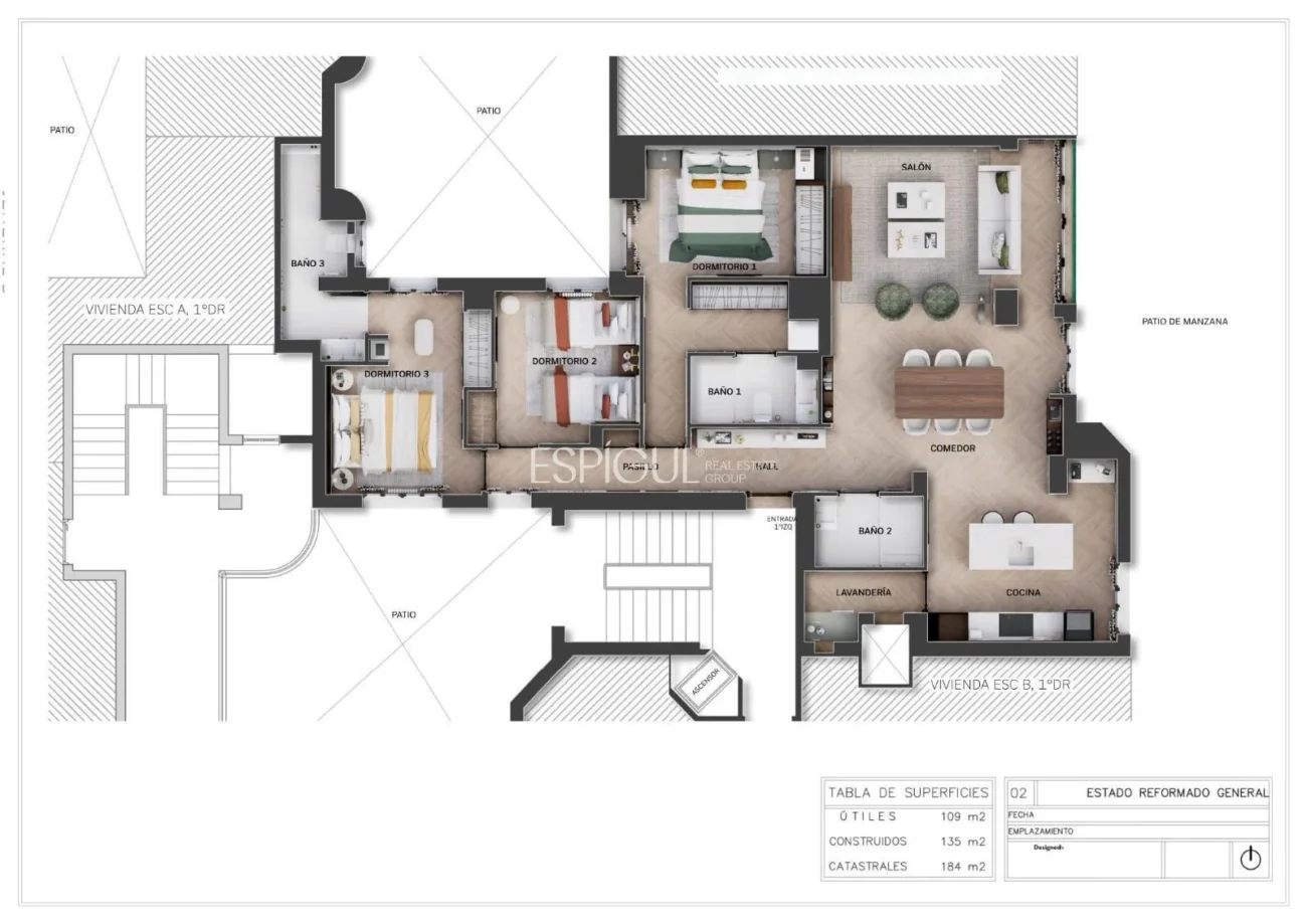Makellose Wohnung in der Calle General Diaz Porlier