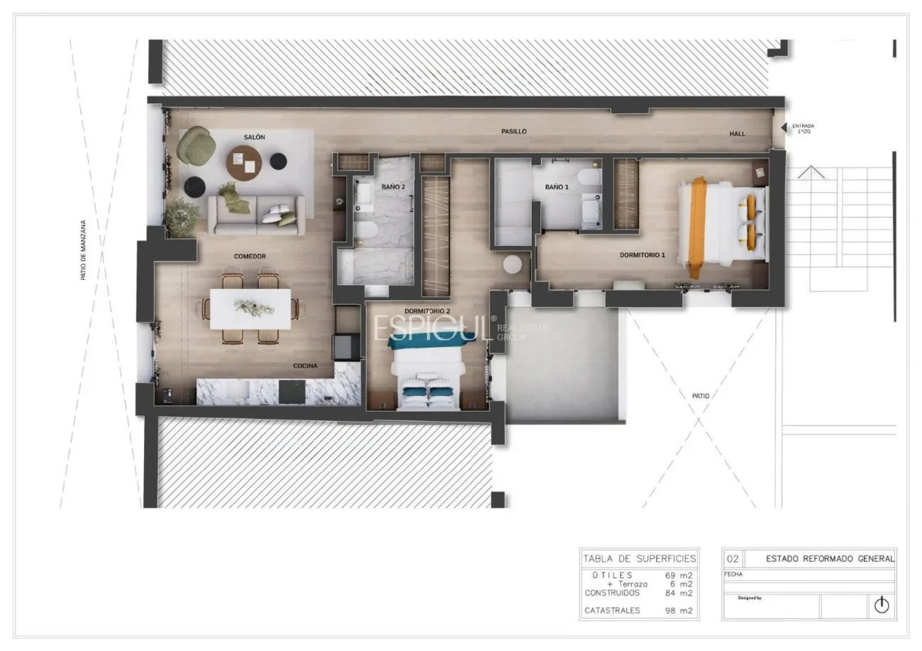 Renovierte Wohnung im zweiten Stock in der Calle General Diaz Porlier, Goya