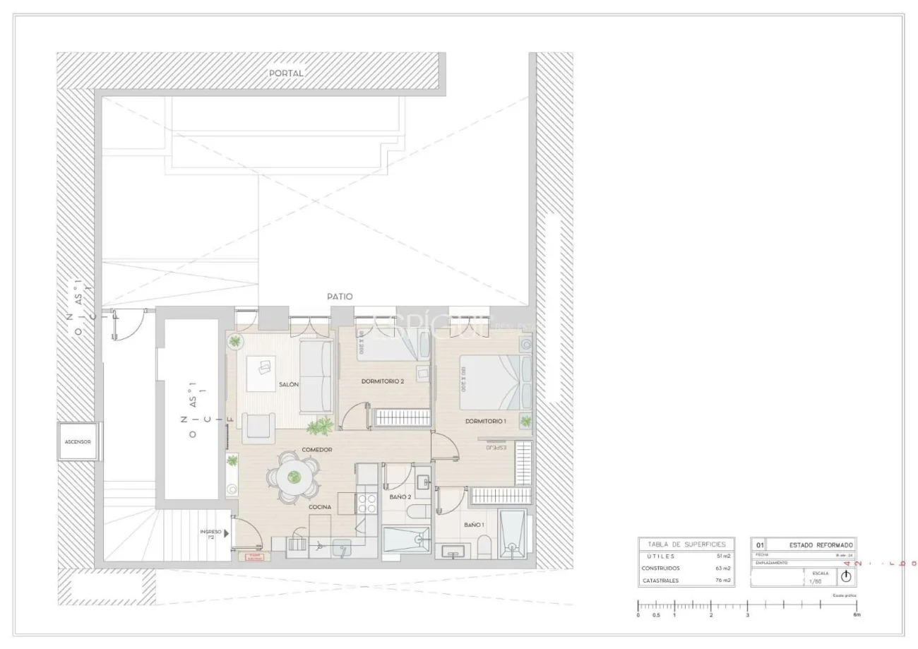 Renovierte Wohnung in der Calle Principe de Vergara, Stadtteil Salamanca