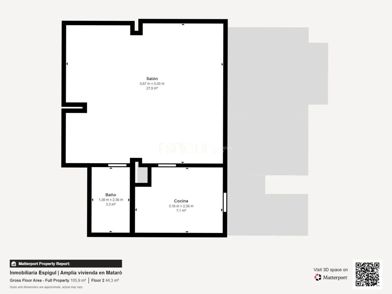 Penthouse en duplex inversé avec terrasse privée et place de parking au centre de Mataró