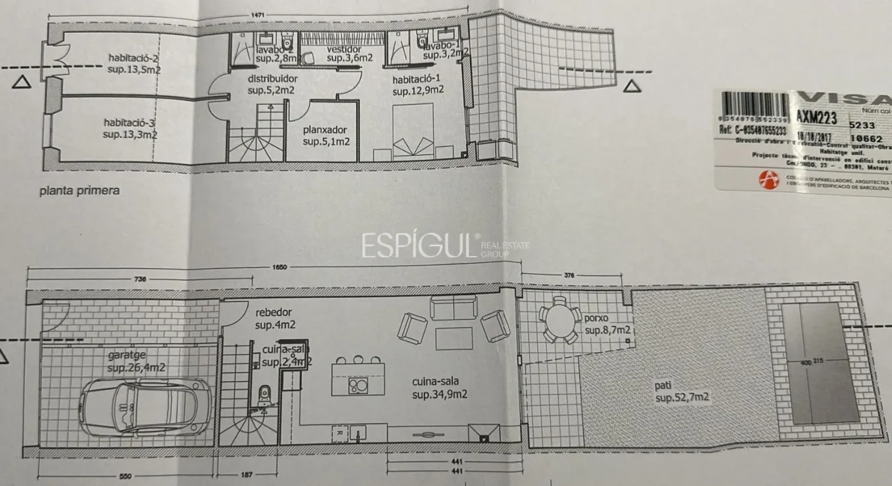 Maison avec piscine et place de parking au centre de Mataró
