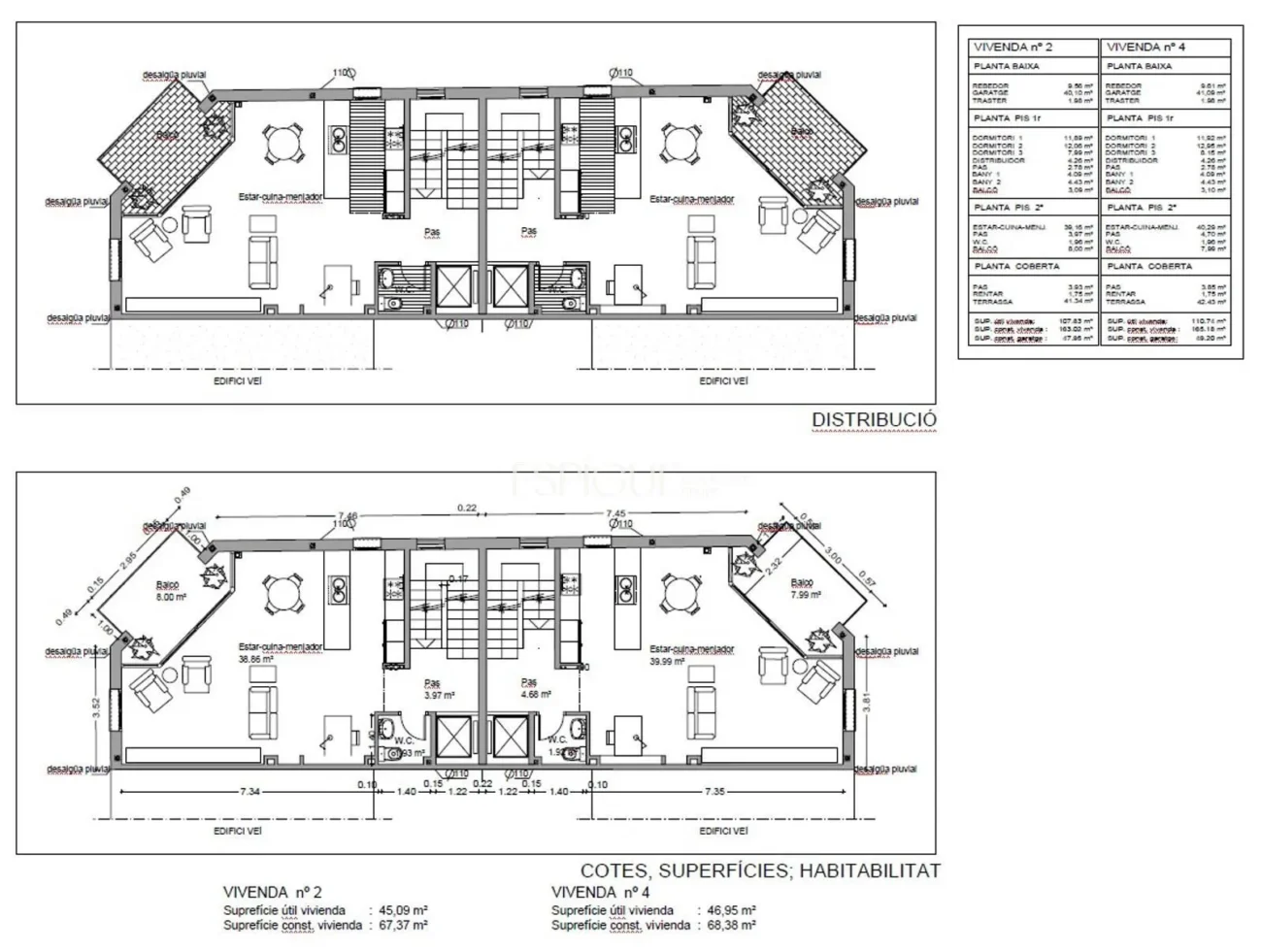 Neubauhaus im Zentrum von Arenys de Munt mit Terrasse, Aufzug und hochwertiger Ausstattung