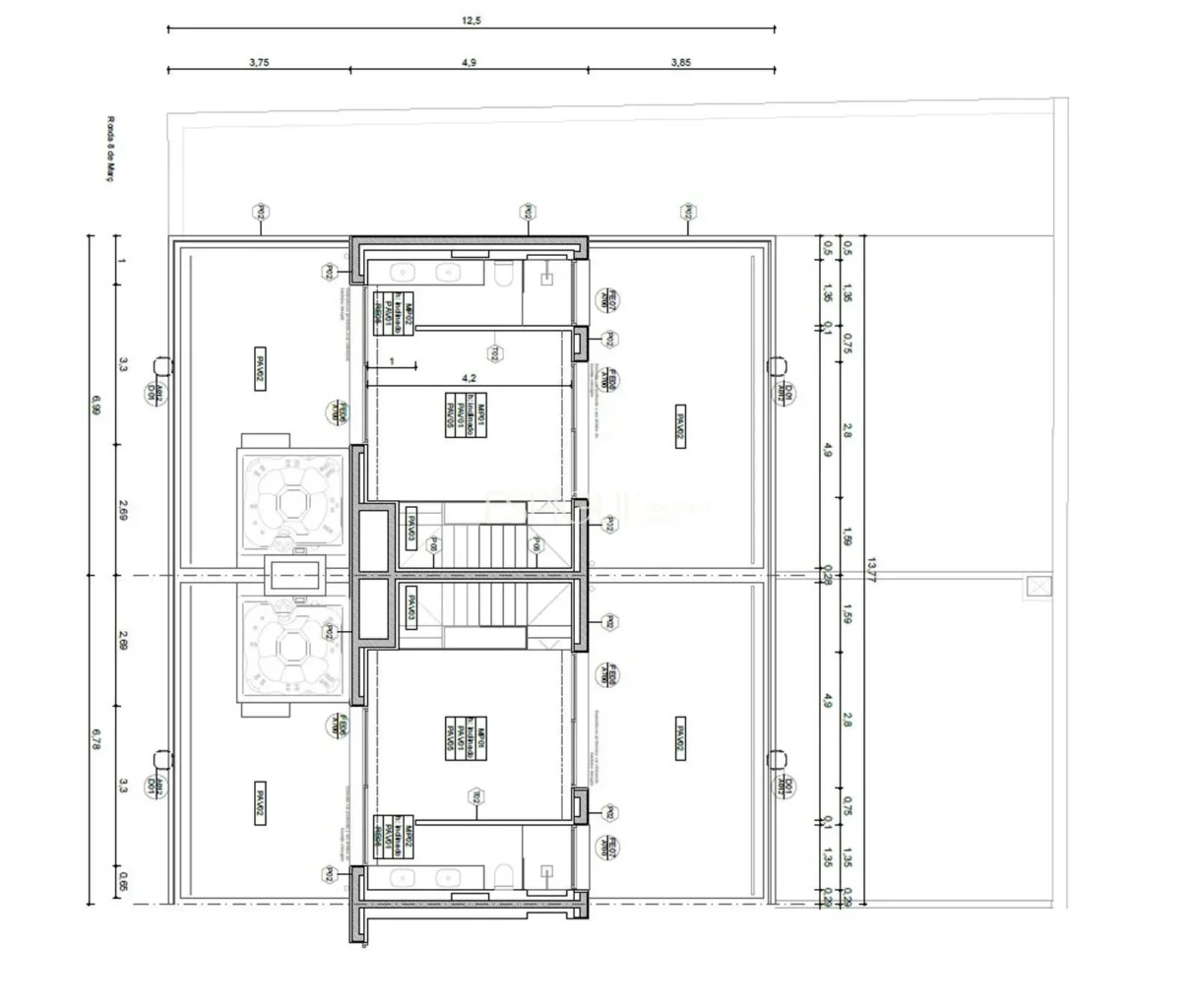 Casa pareada de obra nueva con vistas al mar en Montgat
