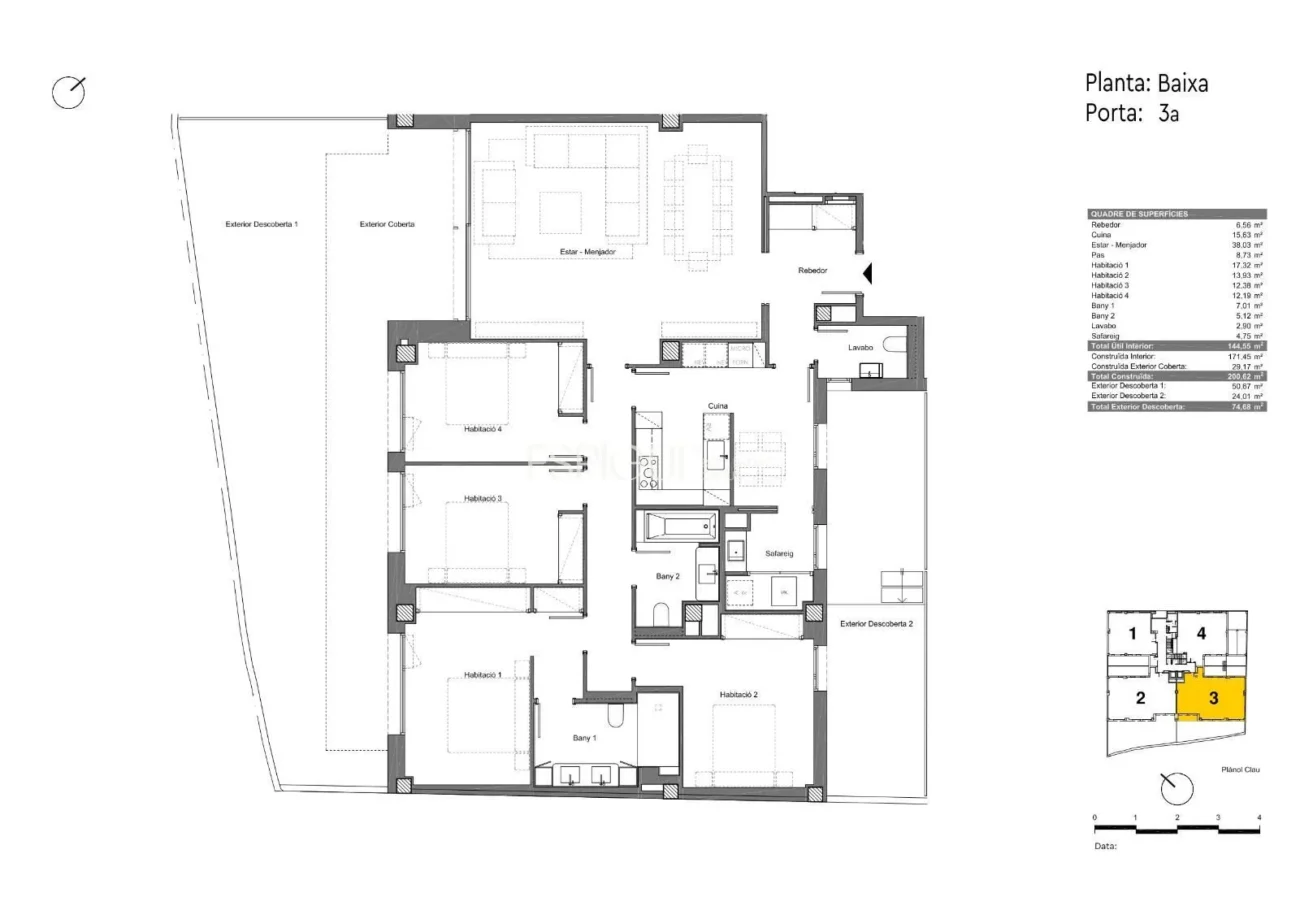 Exclusivo piso de obra nueva con 104 m² de espacio exterior en Sant Gervasi-Galvany