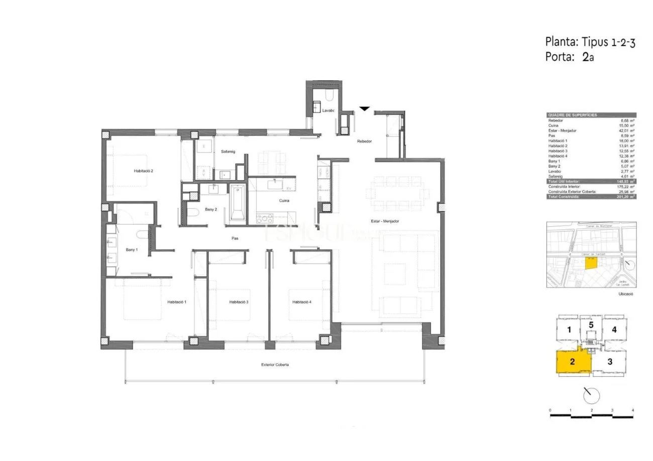 Exclusivo piso de obra nueva con terraza de 26 m² en Sant Gervasi-Galvany