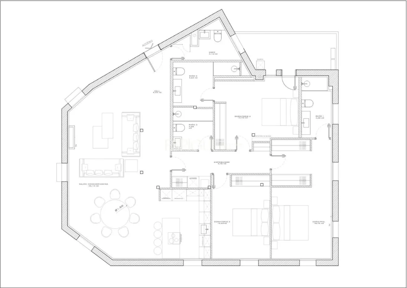 Piso exterior en Calle Marti, Barrio de Salamanca