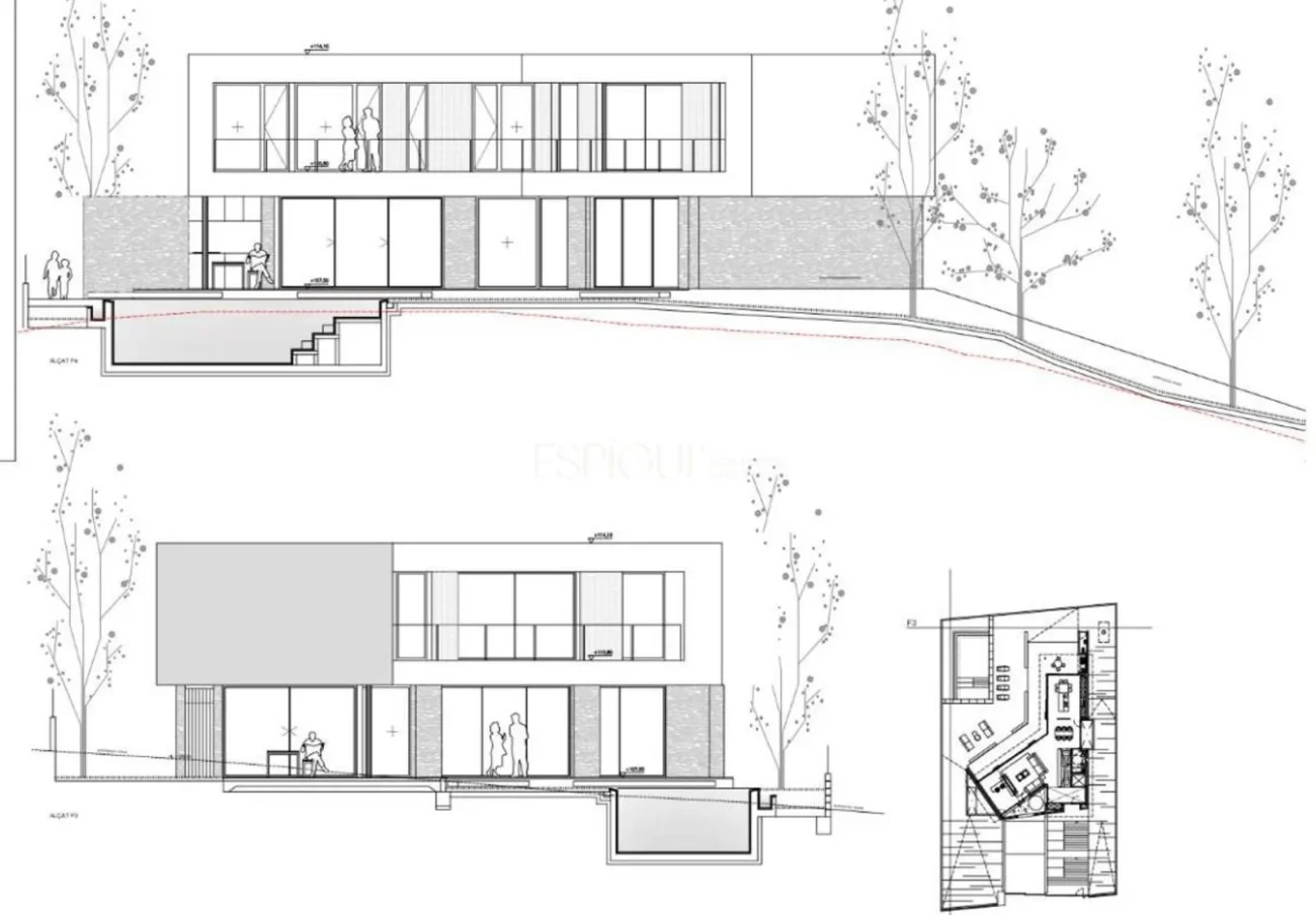 Residencia de diseño contemporáneo en Teià con piscina y jardín privado