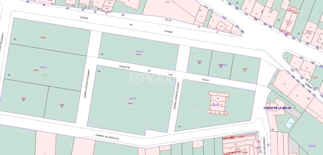 Terreny de 500 m2 a Cassà de la Selva