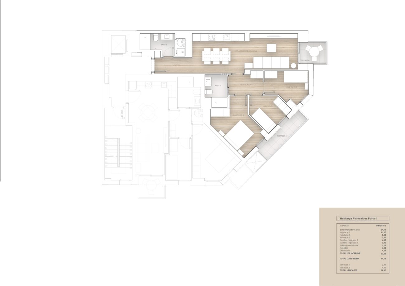 New build apartments in Castillejos Sant-Pau