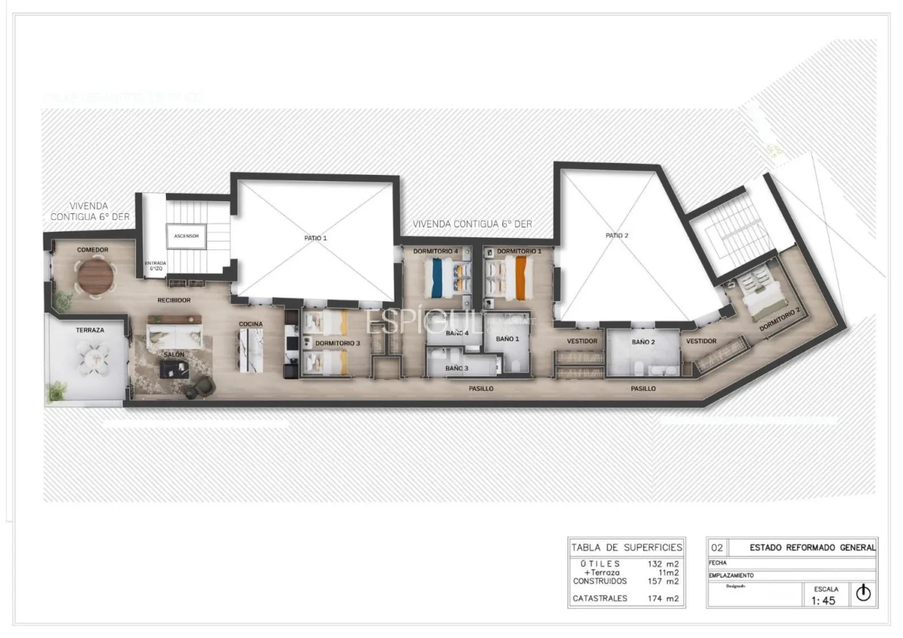 Piso exterior con terraza en Calle Leganitos, Palacio