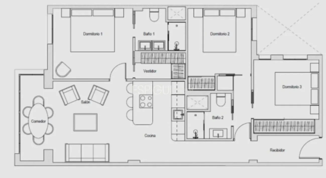 Renovated apartment on Paseo de la Castellana