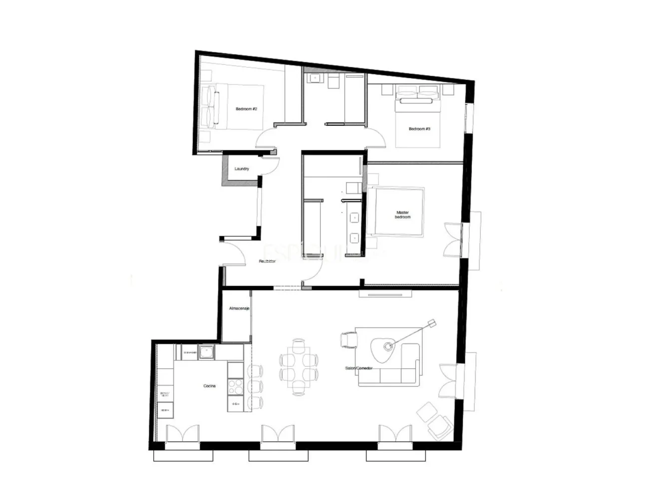 Penthouse exclusif avec terrasse privée dans le Born