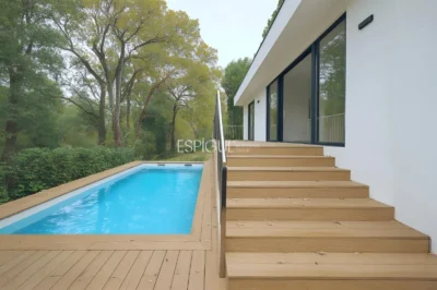 Casa de Obra Nueva con Piscina y Vistas al Bosque en Las Canyera, Llagostera