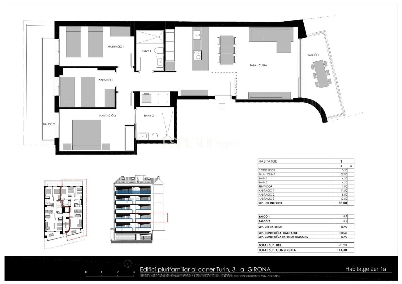Новая квартира в районе Девеса-де-Жирона