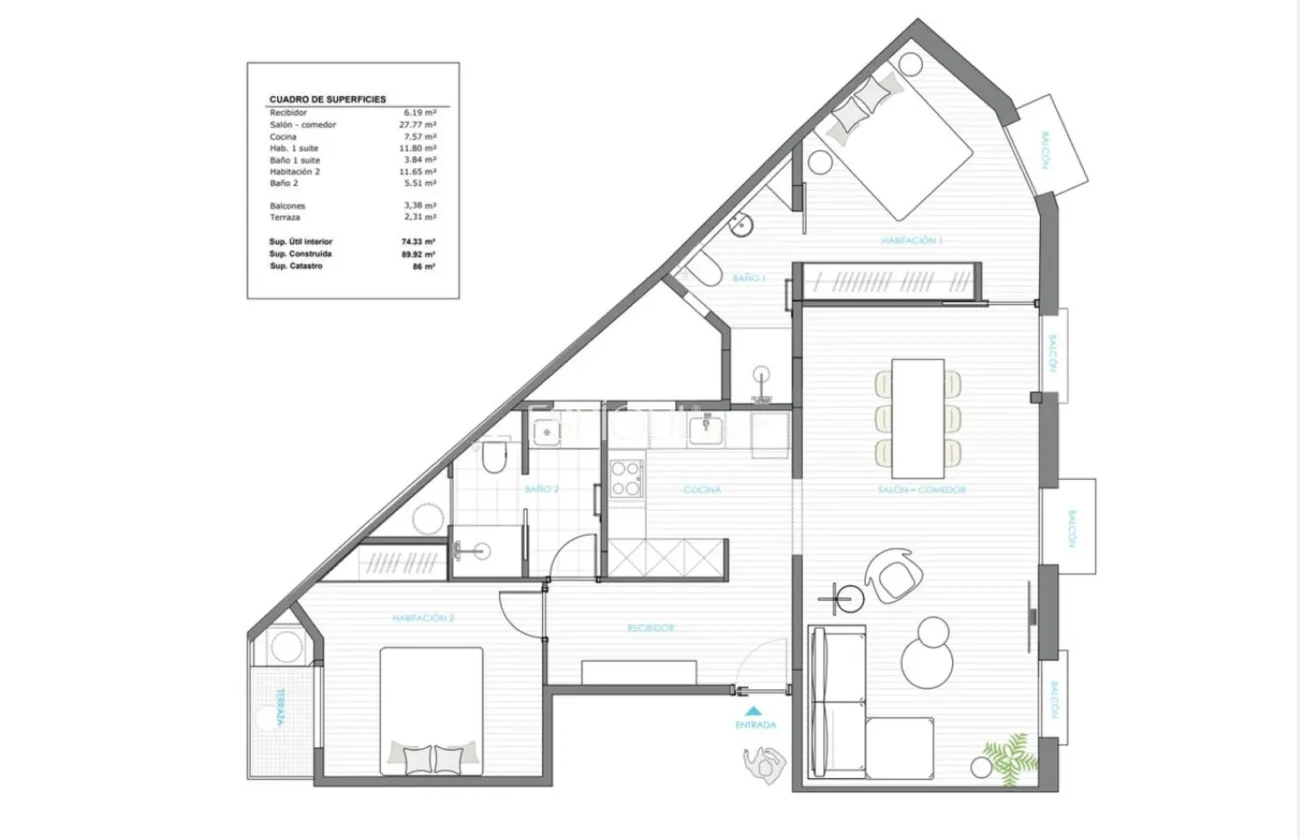 Продается отремонтированная квартира в районе l’Antiga Esquerra de l´Eixample