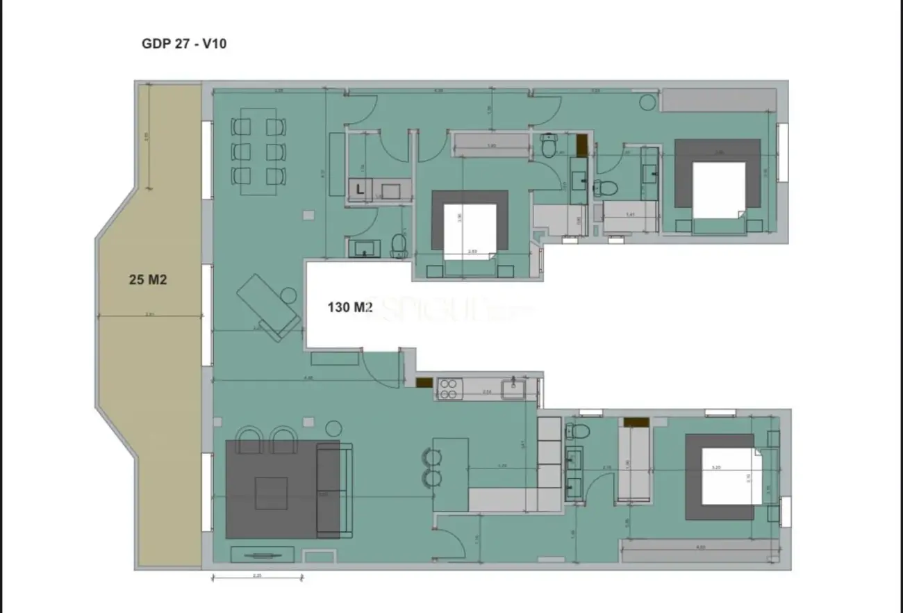 Ático situado en Madrid, en la exclusiva zona de Salamanca.