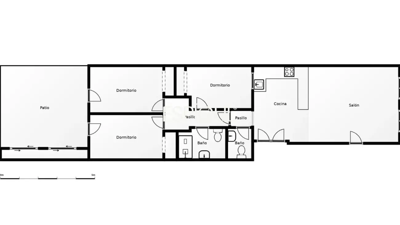 Современная квартира на первом этаже в Паламосе