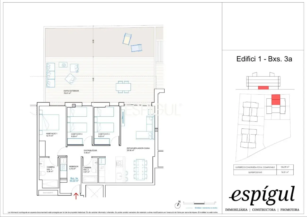 Erstbezug: Erdgeschosswohnung mit 3 Schlafzimmern – Terrasses de Vilablareix