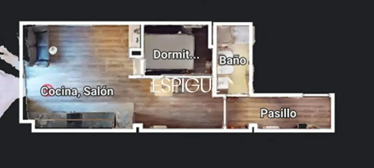 1-Zimmer-Wohnung im Zentrum von Girona mit großer Terrasse, ideal für Investoren