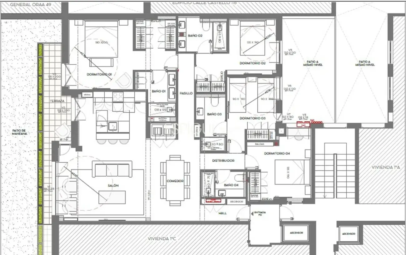 precioso piso a la venta en Lista, 168 m² y terraza privada de 40 m²