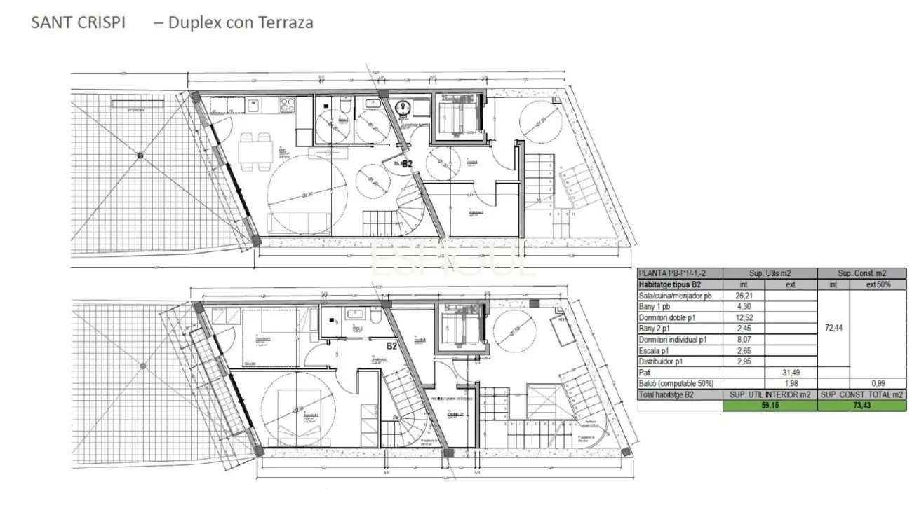 Участок на продажу с проектом нового строительства в Орта-и-Гинардо