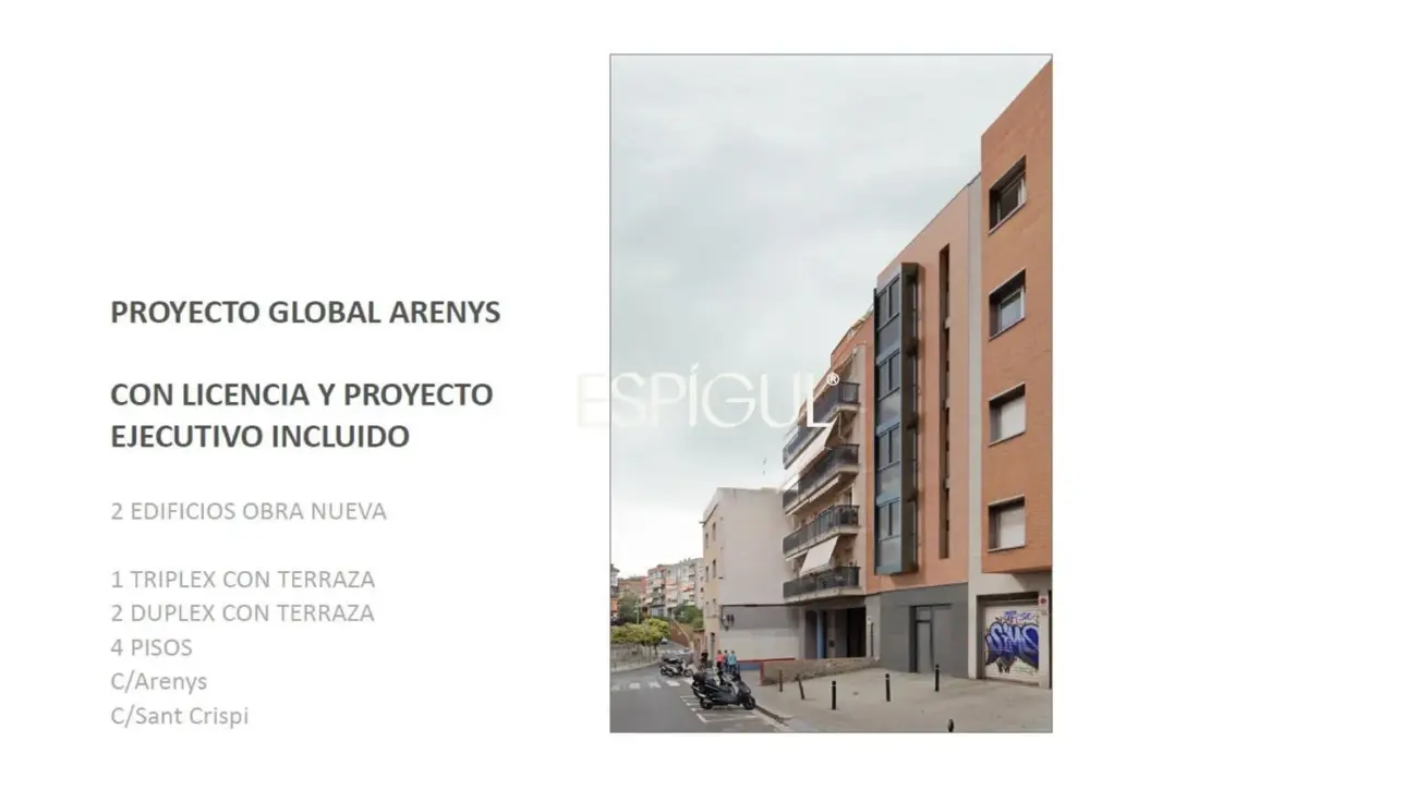 Участок на продажу с проектом нового строительства в Орта-и-Гинардо