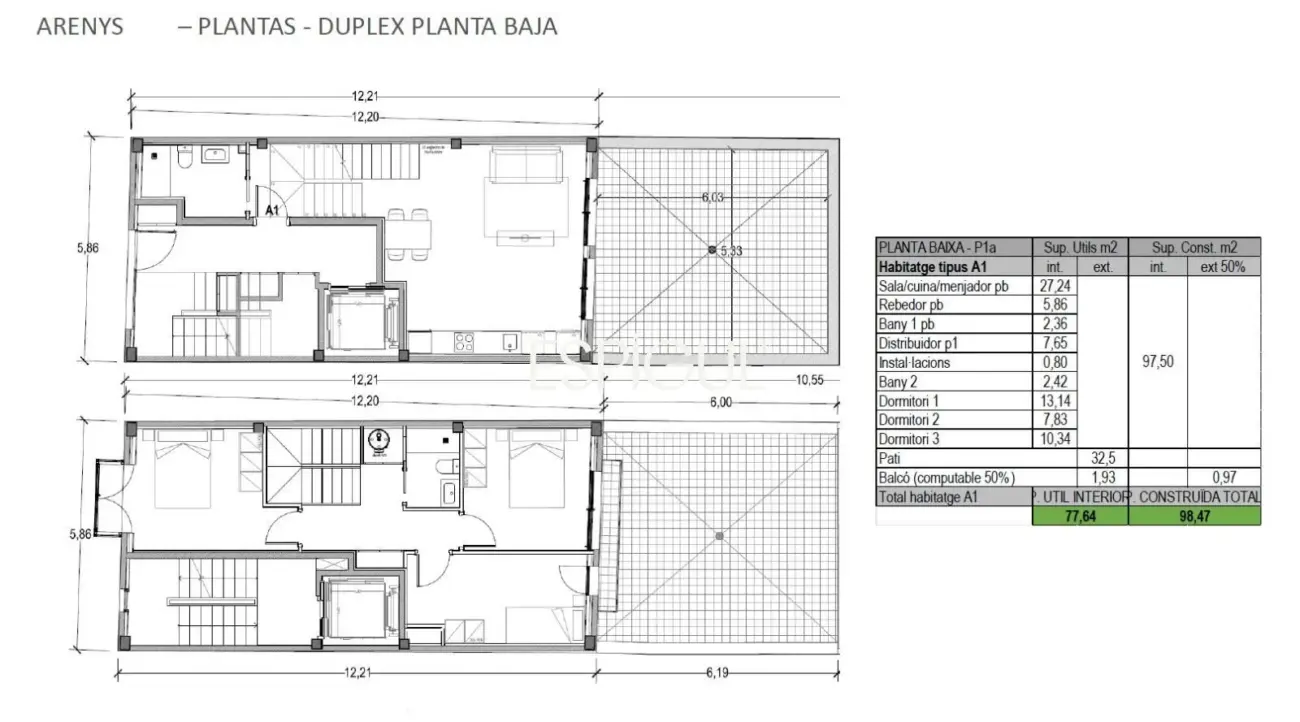Участок на продажу с проектом нового строительства в Орта-и-Гинардо