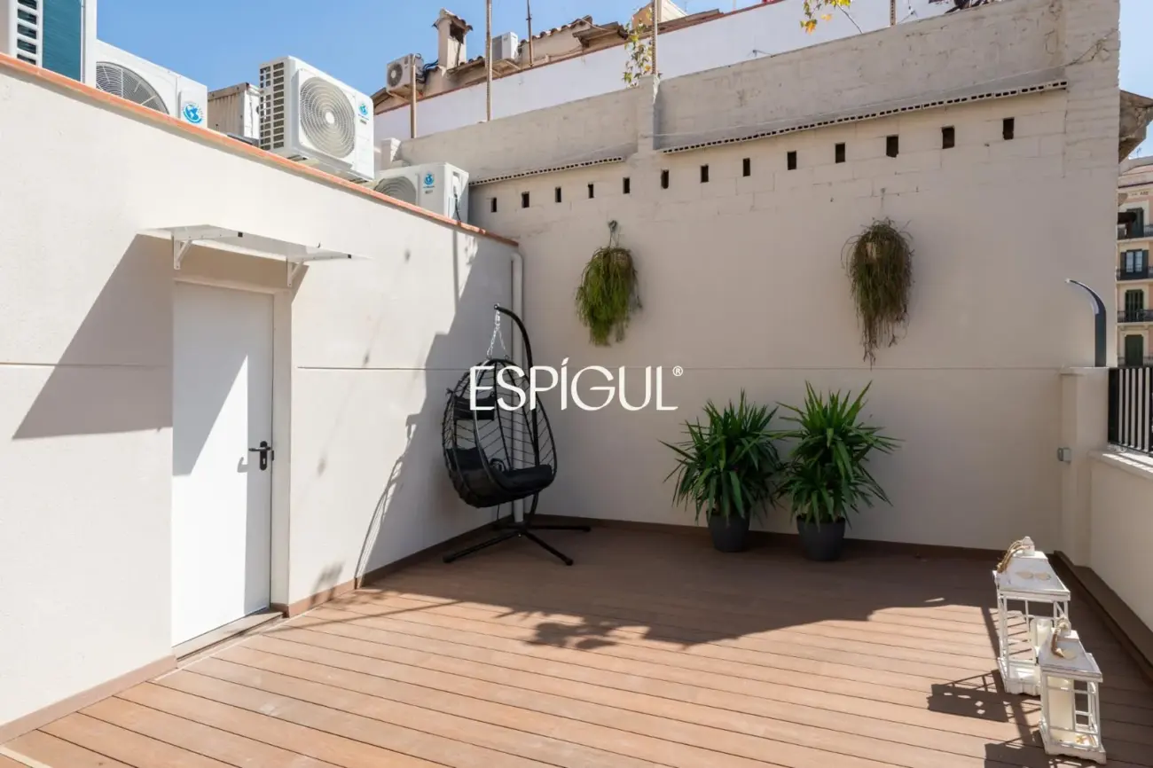 Luxury apartment with private terrace and pool in Sants