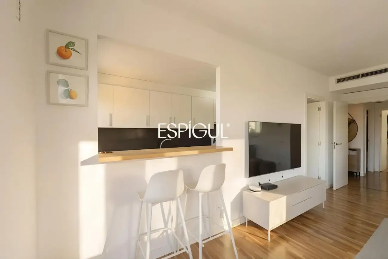 Piso semi nuevo con vistas al mar, dos plaza de parquing y piscina comunitaria en Llavaneres