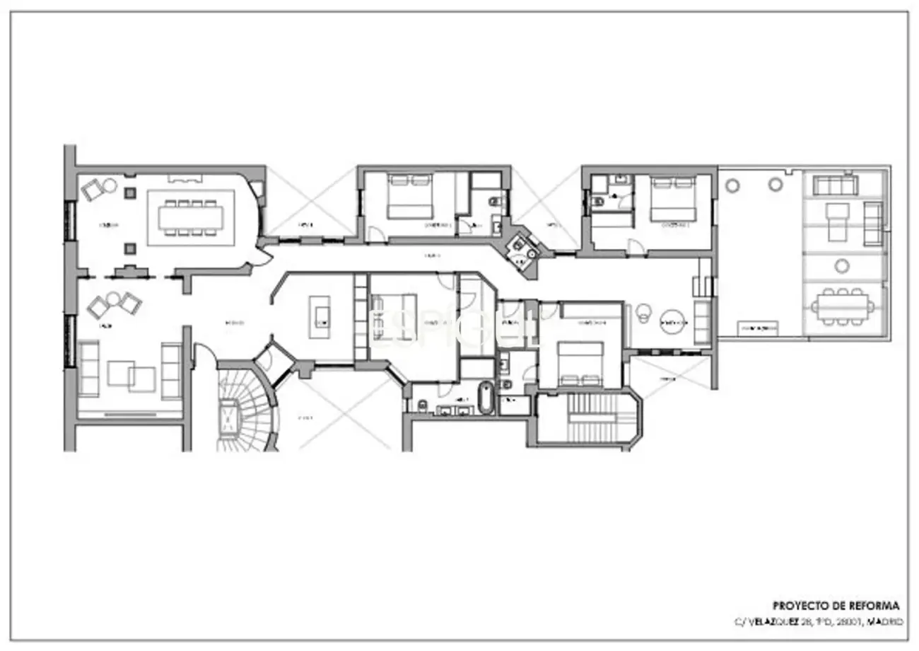 Piso ubicado en Madrid, en la exclusiva zona de Salamanca