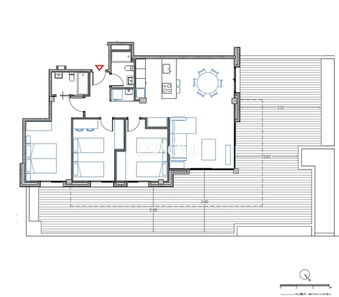 Planta baja de 3 habitaciones en Vilablareix