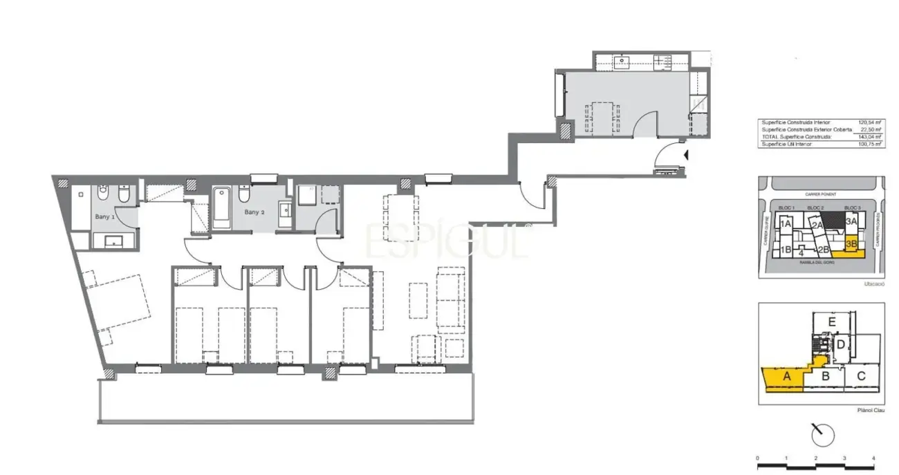 Exclusiva vivienda de obra nueva de 4 dormitorios y amplio balcón junto al puerto de Badalona