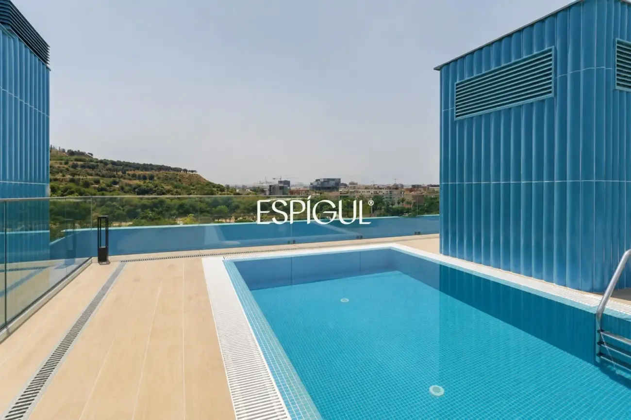 Exclusiva propiedad a estrenar con gran terraza, piscina y gimnasio en La Marina del Port
