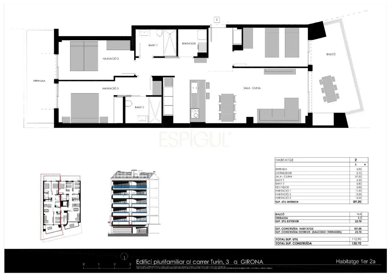 Appartement neuf avec terrasse à Gérone – Devesa
