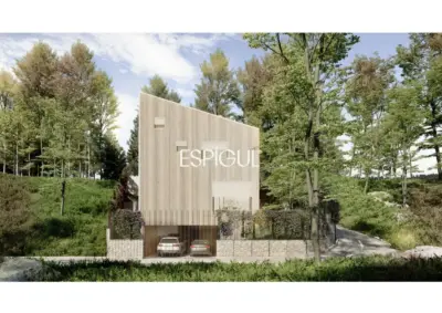 Terreno en venta en Sant Cugat con proyecto y licencia de obra – Unifamiliar de diseño