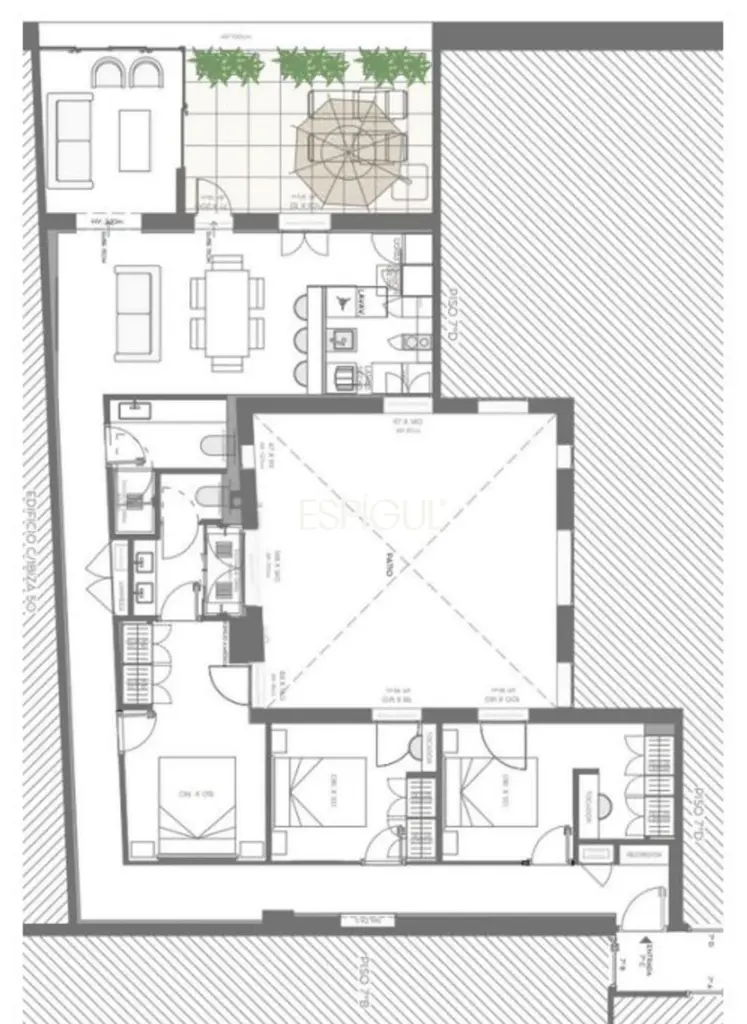 Ático en venta con terraza en Ibiza, Retiro