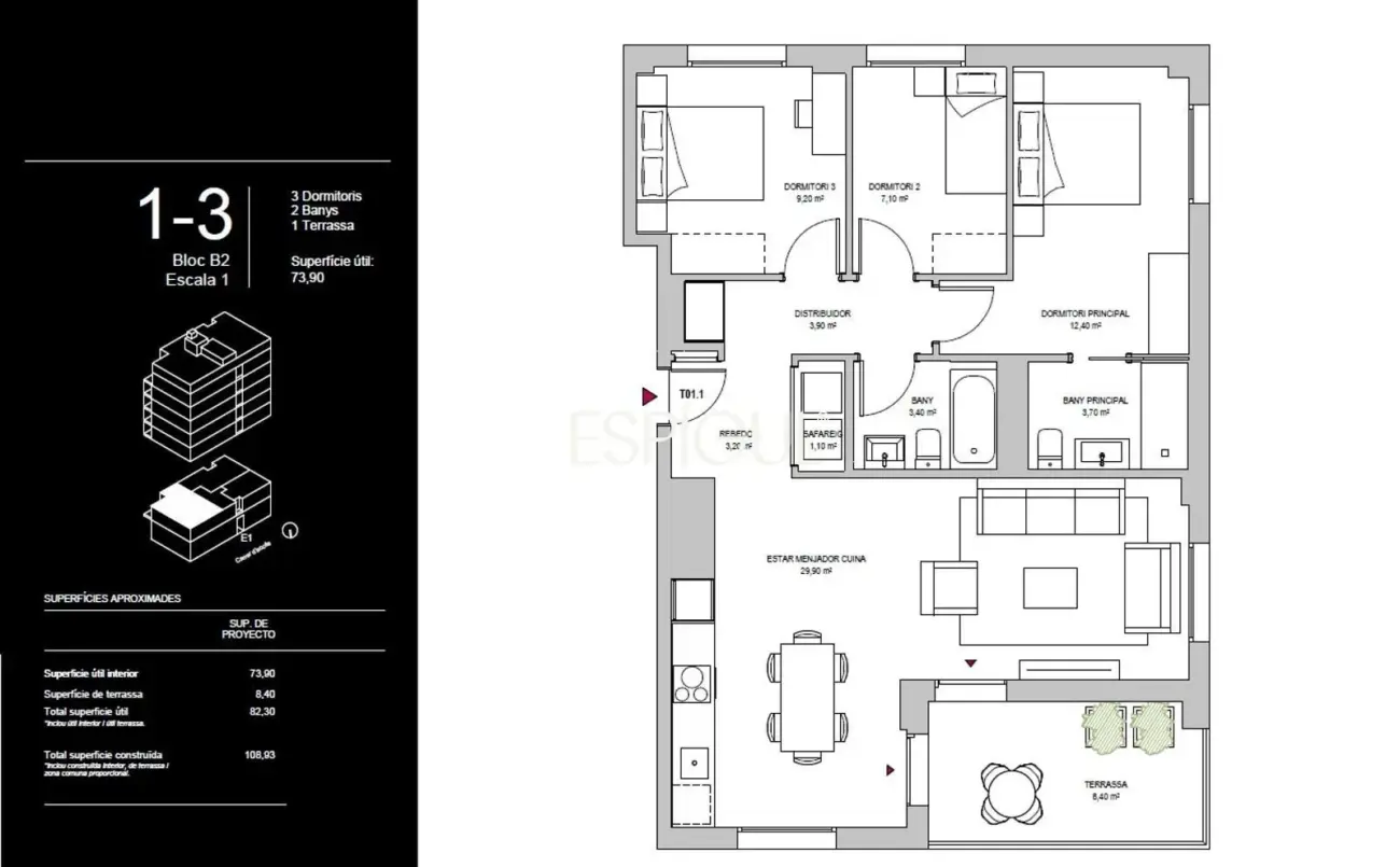 ESPECTACULAR VIVIENDA DE NUEVA CONSTRUCCIÓN CON EXCLUSIVAS ZONAS COMUNITARIAS – 1ª PLANTA