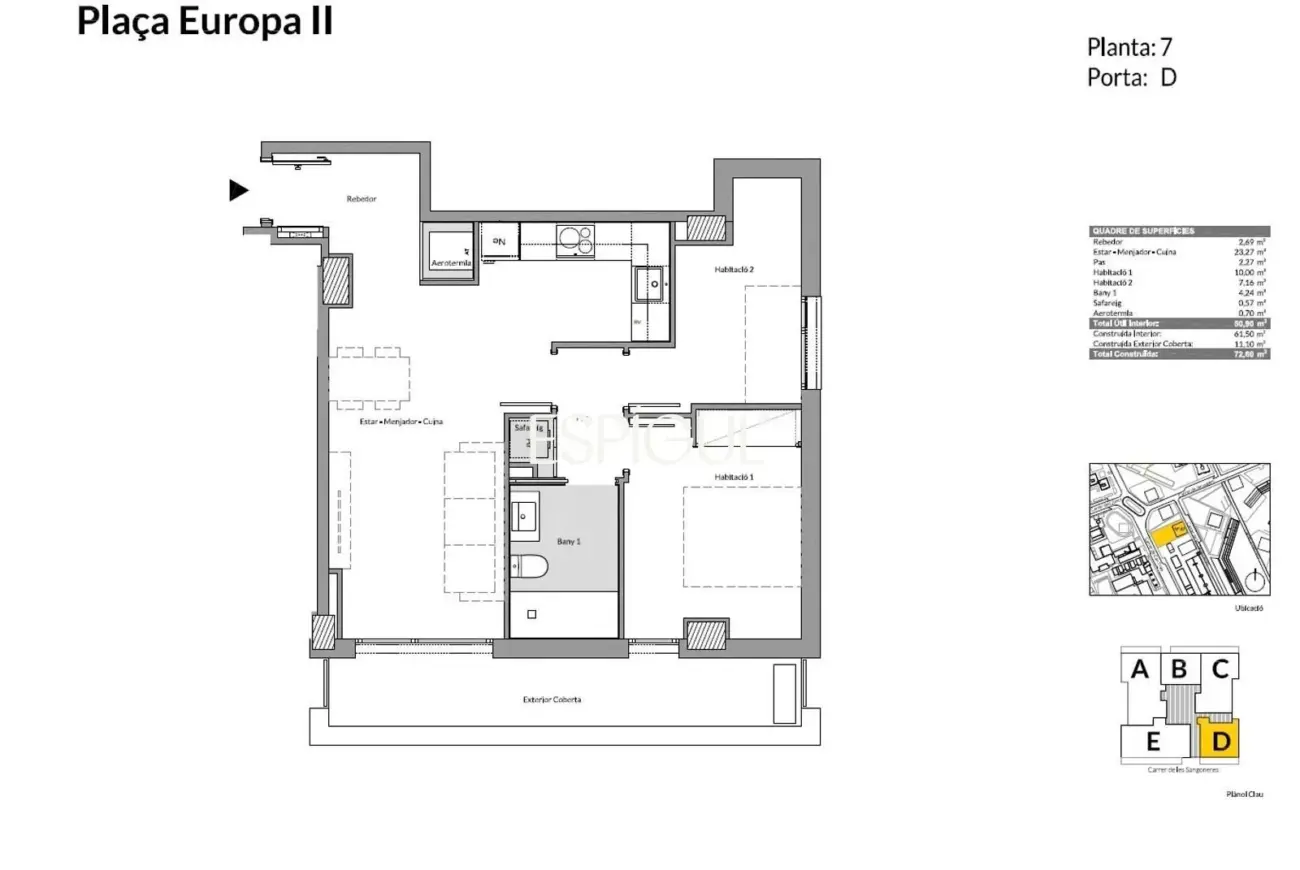Piso de obra nueva en venta en Plaza Europa, L’Hospitalet de Llobregat