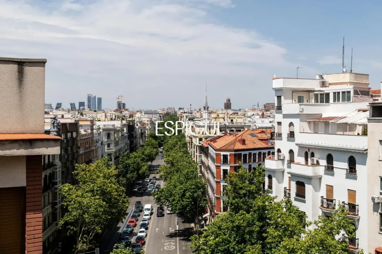 Ático en venta exterior con terraza en Recoletos, Barrio de Salamanca