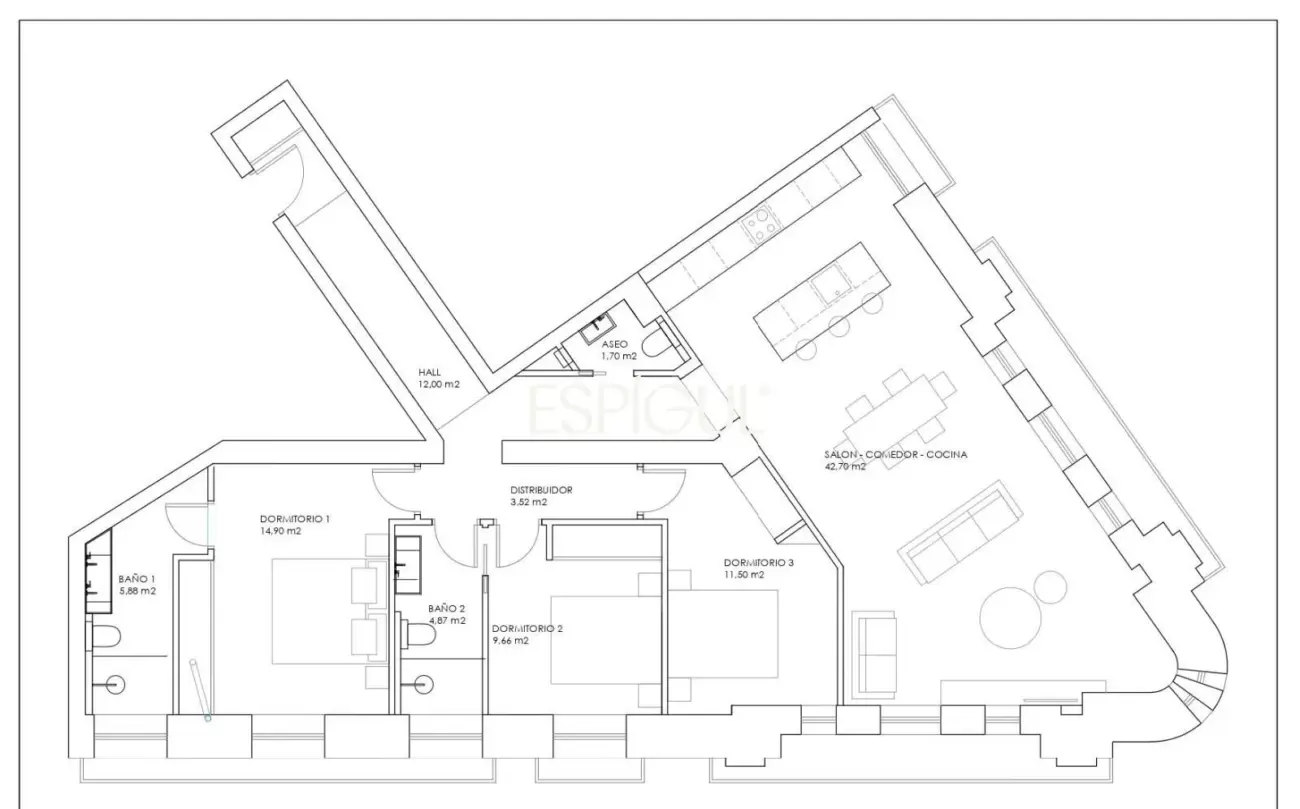 Piso en venta exterior totalmente reformado en Alcalá, Goya